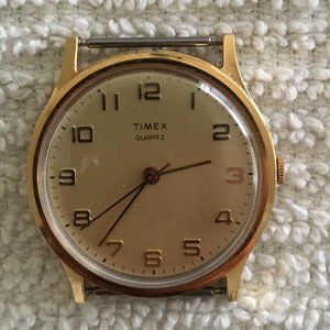 Vintage Gold Timex Watch, Quartz